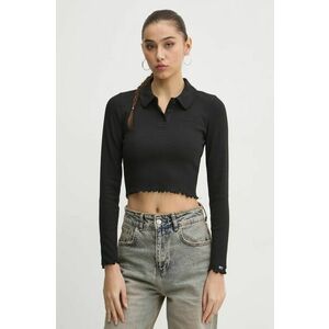 Tommy Jeans longsleeve femei, culoarea negru, DW0DW19369 imagine