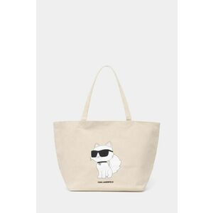 Karl Lagerfeld geanta de bumbac culoarea bej, A1W50022 imagine