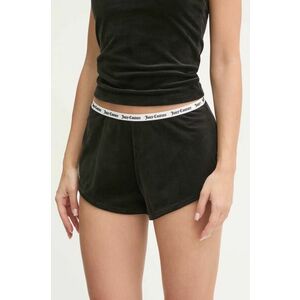 Juicy Couture pantaloni scurti de pijama AUSTYN RIB VELOUR SHORTY femei, culoarea negru, JCLHS125502 imagine