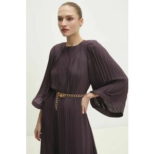 Answear Lab rochie culoarea maro, midi, evazati imagine