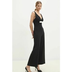 Answear Lab salopeta culoarea negru, cu decolteu in v imagine