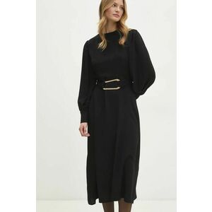 Answear Lab rochie culoarea negru, midi, evazati imagine