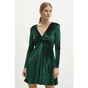 Answear Lab rochie de catifea culoarea verde, mini, evazati imagine