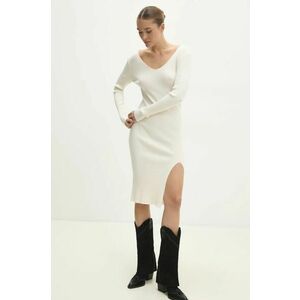 Answear Lab rochie culoarea bej, midi, mulata imagine