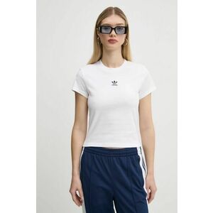 adidas Originals tricou din bumbac Essential femei, culoarea bej, JC8973 imagine