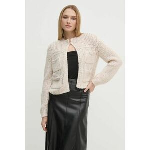 OUI cardigan din amestec de lana culoarea bej, 90614 imagine