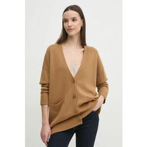 Sisley cardigan din lana culoarea maro, light, 122NM602E imagine