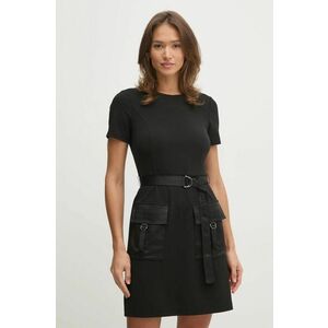 Dkny rochie culoarea negru, mini, mulata, DD4J1E45 imagine