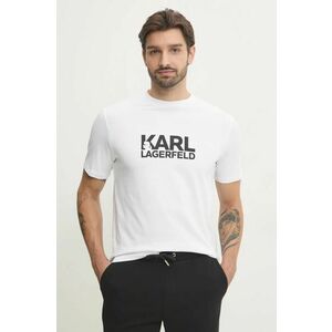 Karl Lagerfeld tricou barbati, culoarea alb, cu imprimeu, 551235.755087 imagine