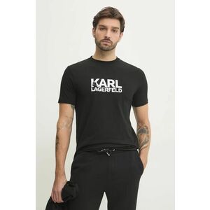 Karl Lagerfeld tricou barbati, culoarea negru, cu imprimeu, 551235.755087 imagine