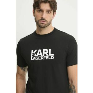 Karl Lagerfeld tricou barbati, culoarea negru, cu imprimeu, 551235.755087 imagine