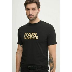 Karl Lagerfeld tricou barbati, culoarea negru, cu imprimeu, 551235.755087 imagine