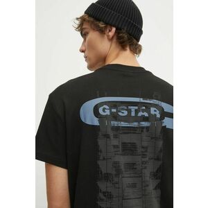 G-Star Raw tricou din bumbac barbati, culoarea negru, cu imprimeu, D25141-C812 imagine