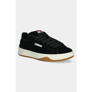 Tommy Jeans sneakers din piele intoarsă TJW SKATE SNEAKER culoarea negru, EN0EN02677 imagine