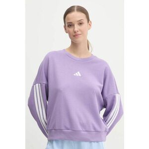 adidas bluza Essentials femei, culoarea violet, cu imprimeu, JD5291 imagine