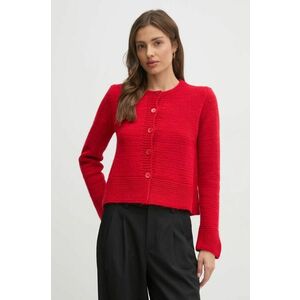 Sisley cardigan din amestec de lana culoarea rosu, 1176M500N imagine