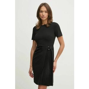 Dkny rochie culoarea negru, mini, evazati, DD3K1461 imagine