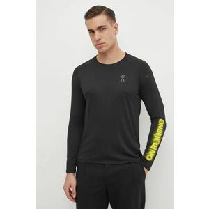 ON running longsleeve pentru alergare Performance culoarea negru, cu imprimeu, 1ME30210553 imagine