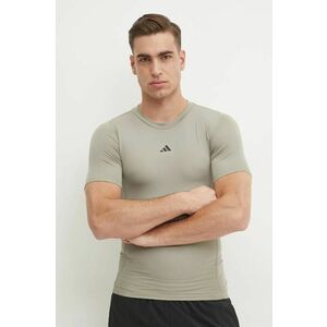 adidas Performance tricou de antrenament Techfit culoarea verde, neted, JE6700 imagine