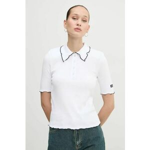 Rotate tricou polo femei, culoarea alb, 113653400 imagine