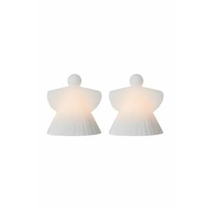 Sirius decorațiune de crăciun cu led-uri Asta Engel 2-pack culoarea alb imagine