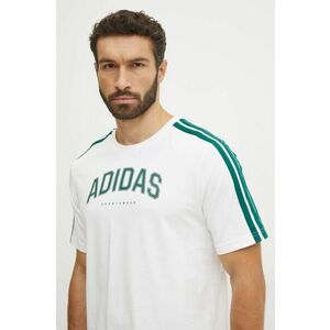 adidas tricou din bumbac M C COLLE Collegiate barbati, culoarea bej, modelator, JJ3868 imagine