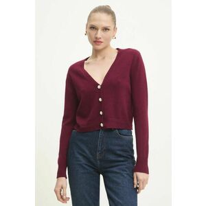 Answear Lab cardigan femei, culoarea bordo, light imagine