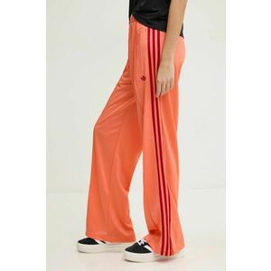 adidas Originals pantaloni Firebird femei, culoarea portocaliu, cu imprimeu, JP2309 imagine