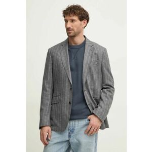 Hackett London sacou barbati, culoarea gri, HM470563R imagine