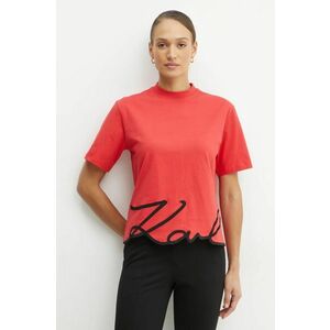 Karl Lagerfeld tricou din bumbac femei, culoarea rosu, A1W17013 imagine