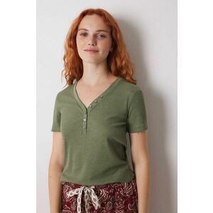 women'secret tricou de pijama MIX AND MATCH LOVE ACTUALLY culoarea verde, 3278432 imagine