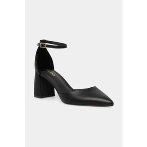 Aldo pantofi de piele JAN culoarea negru, cu toc drept, 13650122 imagine