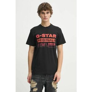 G-Star Raw tricou din bumbac barbati, culoarea negru, cu imprimeu, D25149-336 imagine