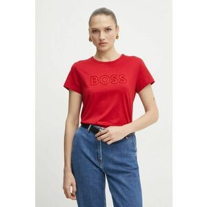 BOSS tricou din bumbac femei, culoarea rosu, 50522209 imagine