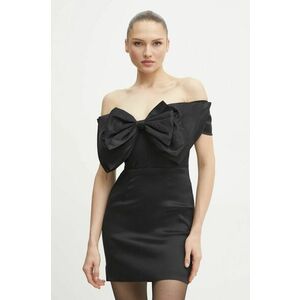 Bardot rochie MINI BOW DRESS culoarea negru, mini, mulata, 54327DB2 imagine