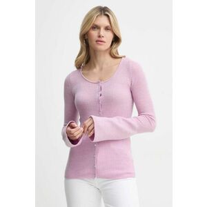 Herskind cardigan din lana Liw culoarea violet, light, 5434825 imagine