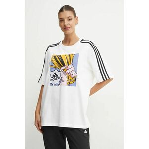 adidas tricou din bumbac femei, culoarea alb, IW2744 imagine