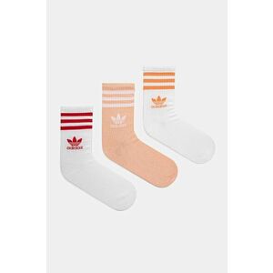 adidas Originals șosete 3-Stripes 3-pack culoarea alb, JI9472 imagine