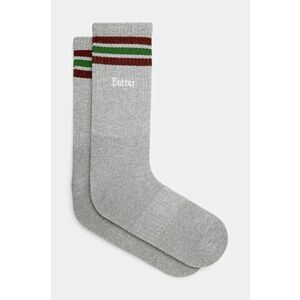 Butter Goods sosete Stripe Socks barbati, culoarea gri, BG243912 imagine