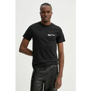 Karl Lagerfeld Jeans tricou din bumbac barbati, culoarea negru, cu imprimeu, A1M17003 imagine