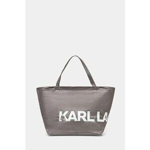 Karl Lagerfeld geanta de bumbac culoarea argintiu, A1W50064 imagine