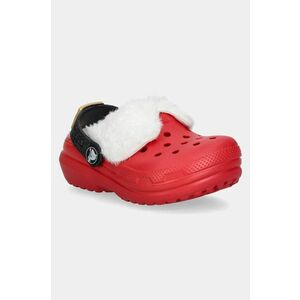 Crocs slapi copii CLASSIC LINED SANTA CLOG culoarea rosu, 210932 imagine