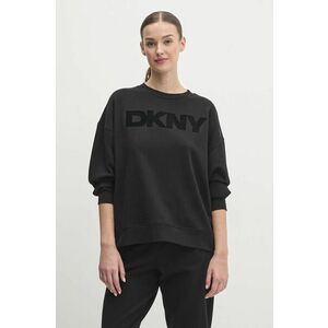 Dkny Bluză femei, culoarea negru, cu imprimeu imagine