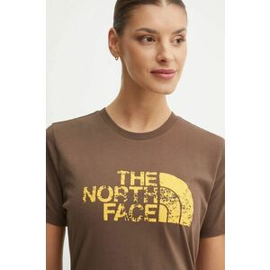 The North Face tricou din bumbac Tee -Seasonal Logo Pack femei, culoarea maro, NF0A89CT1OI1 imagine