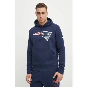 Nike bluza New England Patriots barbati, culoarea albastru marin, cu glugă, cu imprimeu, NKDK-41S-8K-N09 imagine