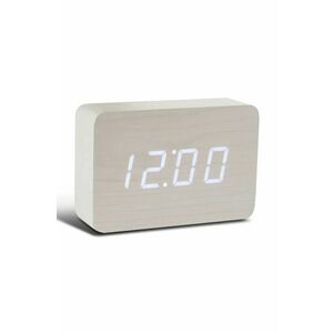 Gingko Design ceas led Brick White Click Clock culoarea alb imagine