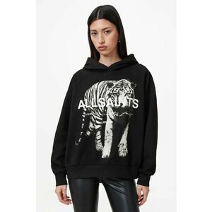 AllSaints hanorac de bumbac KIT TALON femei, culoarea negru, cu glugă, cu imprimeu, W152JB imagine