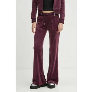 Juicy Couture pantaloni de trening culoarea bordo, neted, JCSEBJ001EU imagine