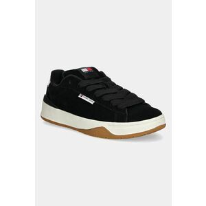 Tommy Jeans sneakers din piele intoarsă TJM SKATER SNEAKER culoarea negru, EM0EM01503 imagine