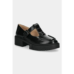 Coach pantofi de piele Liv femei, culoarea negru, cu platforma, CZ383 imagine